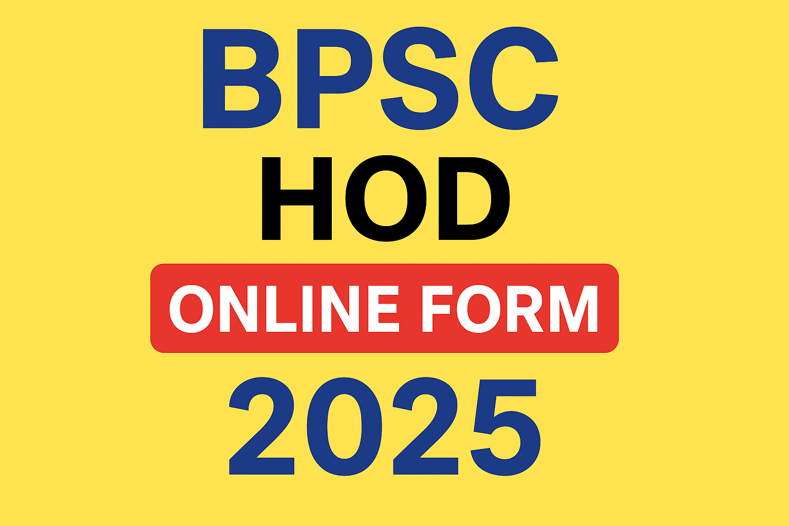 BPSC HOD Vacancy 2025
