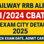 RAILWAY RRB ALP EXAM CITY