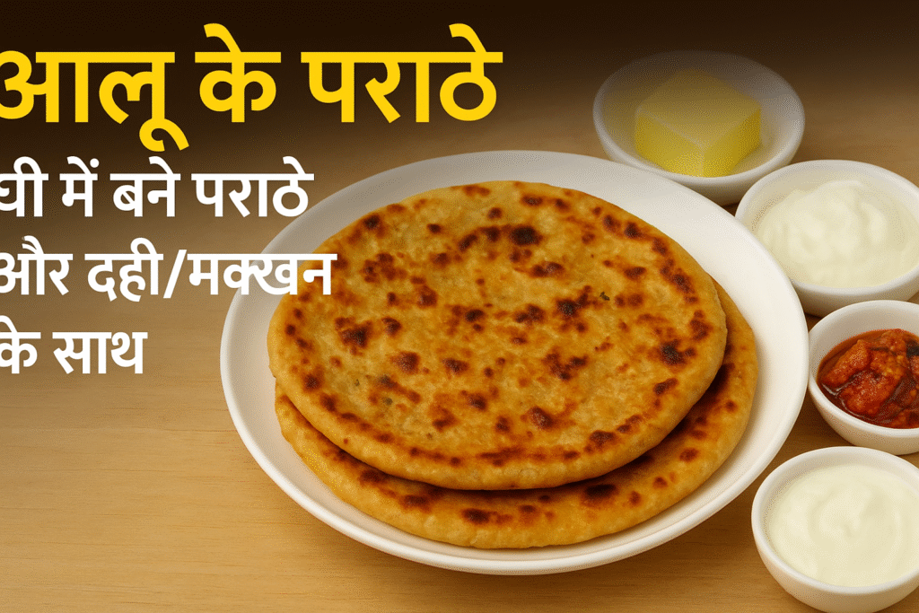 आलू के पराठे – घी में बने पराठे और दही/मक्खन के साथ