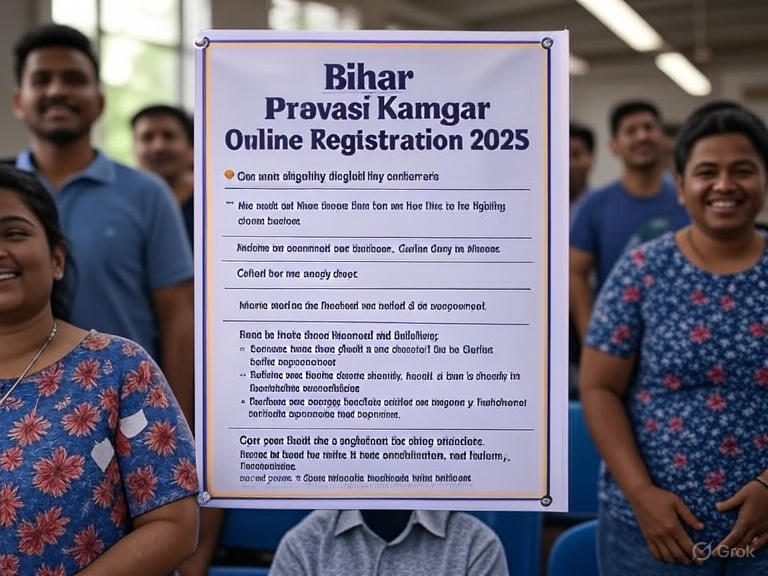 बिहार प्रवासी कामगार ऑनलाइन रजिस्ट्रेशन 2025 – मिलेगा 8000 रुपये की सहायता