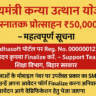 मुख्यमंत्री कन्या उत्थान योजना (स्नातक प्रोत्साहन ₹50,000) – महत्वपूर्ण सूचना